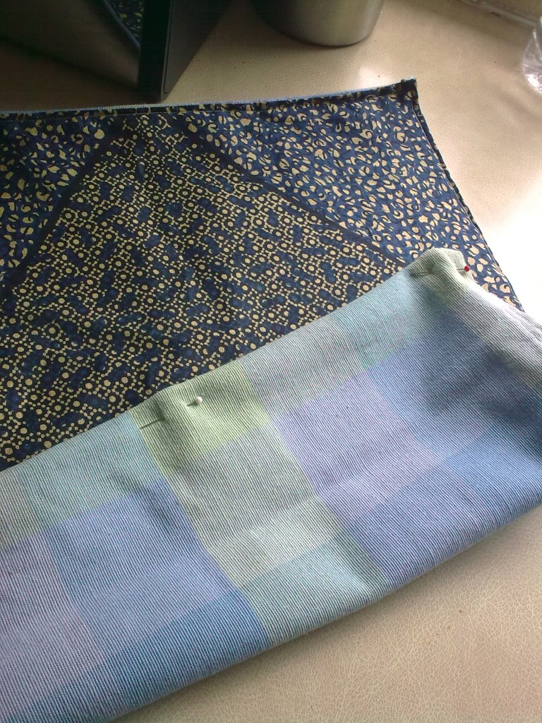 Sew 3 sides of the curtain